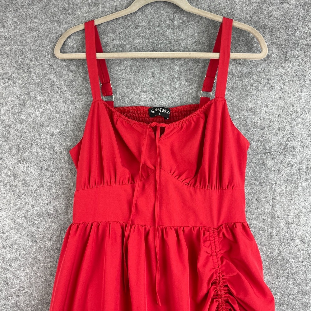 Scarlet Darkness Dress Womens Large Renaissance Milkmaid Coquette Vampy - Picture 2 of 16
